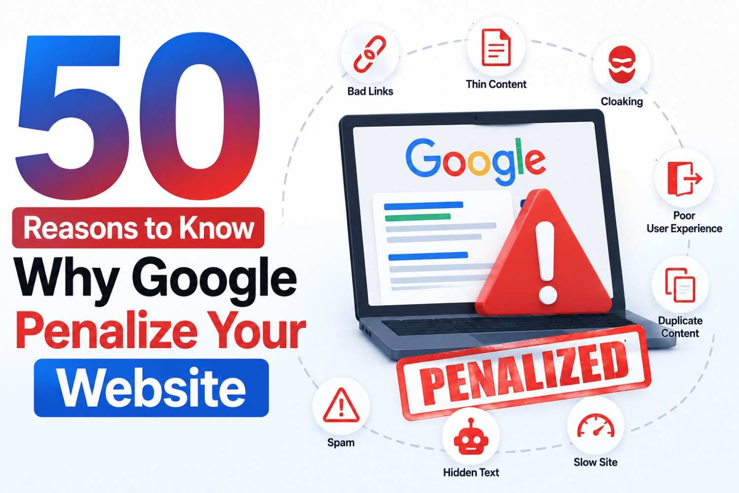 50 Reasons to Know Why Google Penalize Your Website